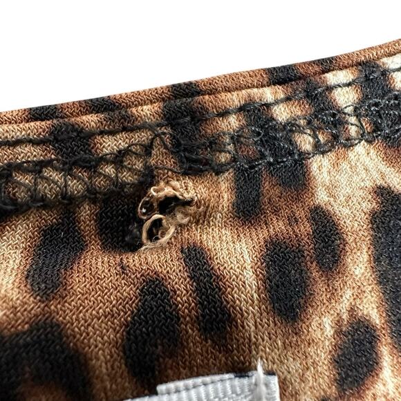 Robbie Bee Leopard Print 3/4 Sleeve Dress size Medium - Picture 3 of 8